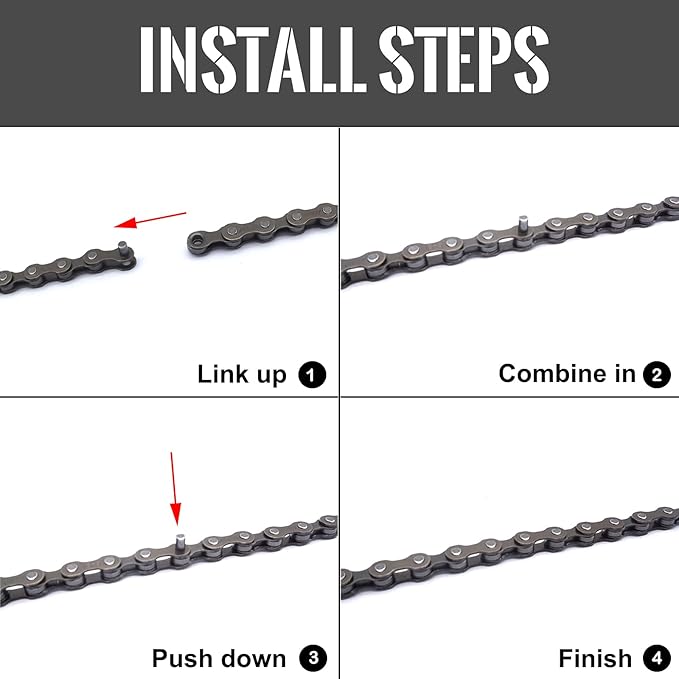Hycline Bike Chain 6/7/8-Speed,Bicycle Chain 1/2x3/32 Inch,Special Steel for Road Mountain Racing Cycling (116 Links)