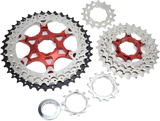 VG SPORTS 8/9/10/11/12 Speed Ultra-Light Bike Cassette for Mountain Bike 11-40T/11-42T/11-46T/11-50T/11-52T MTB Cassette Lightweight Aluminum Bracket Cassette