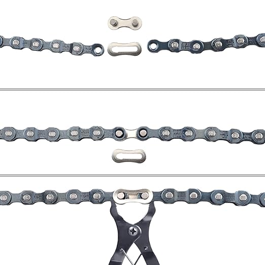 WEEROCK Bike Chain Suits for 6/7/8 Speed Bicycle Chain 1/2 x 3/32 Inch 116 Links Magic Buckle with Chain Cutter