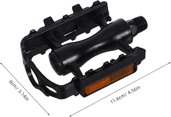 UPKOCH 1pair Aluminum Bike Pedals Platform Pedals Slip Spikes Ball Bearings for Night Riding Safety