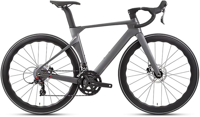 Carbon Road Bike Frameset 700C Disc Brake Racing Bike Frame Thru Axle 12 * 100/12 * 142mm Breaking Wind Frame 43.5/46/48/50/52/54/56CM Internal Routing