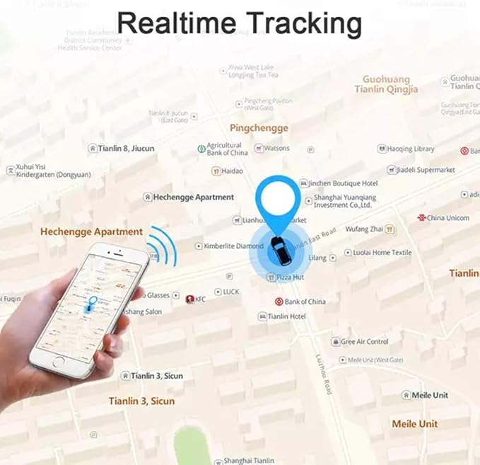 GPS Tracker for Car Truck Vehicles GPS Tracker Real time Mini Wired GPS Tracker for Motorcycle, Boats, Machinery, Assets, with Anti-Theft Alarm, Super Cheap $5 Monthly Fee - 4G TK806