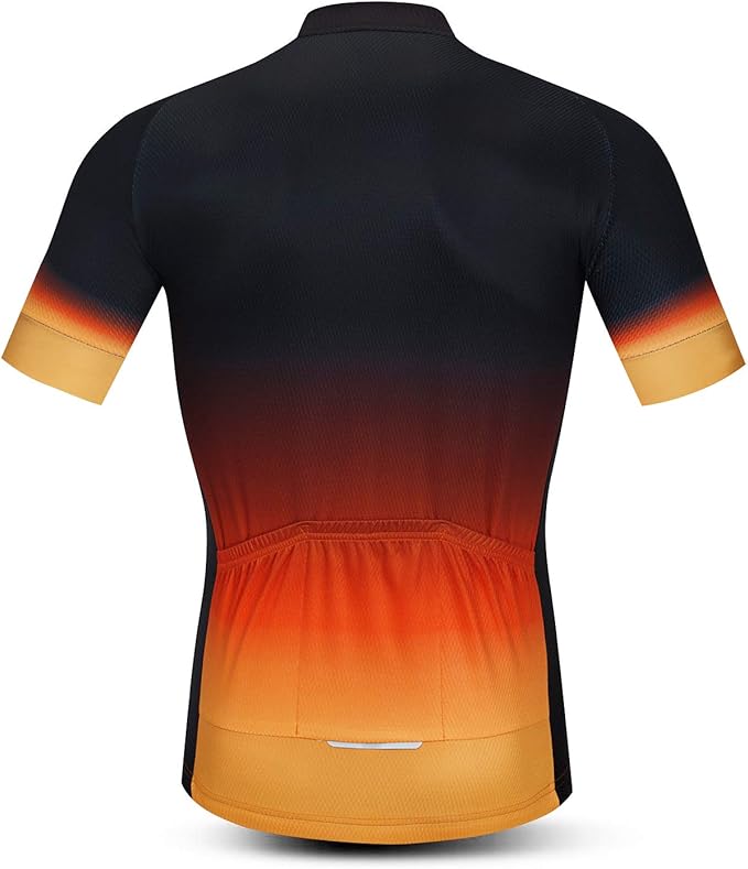 JPOJPO Men's Cycling Jersey Short Sleeved Mountain Bicycle Jerseys Breathable T- Shirt Tops S-3XL