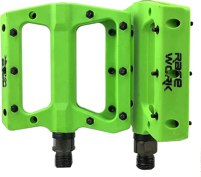 Mountain Bike Pedals Nylon Fiber MTB Pedals for Mountain and Road Bikes Flat Platform Bicycle Pedal for BMX MTB 9/16"