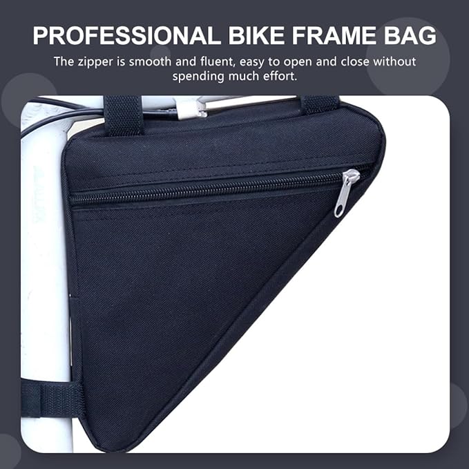 Multi-function Mountain Bike Frame Tool Bag Portable Polyester Bicycle Top Tube Storage Pouch for Cycling Repair and Travel