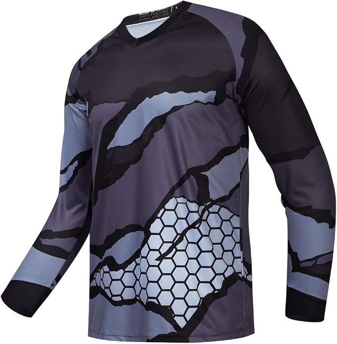 Men's Racing Shirts Summer Motocross Jersey Bicycle Sportswear MTB Jersey Long Sleeve Mountain Bike Clothes