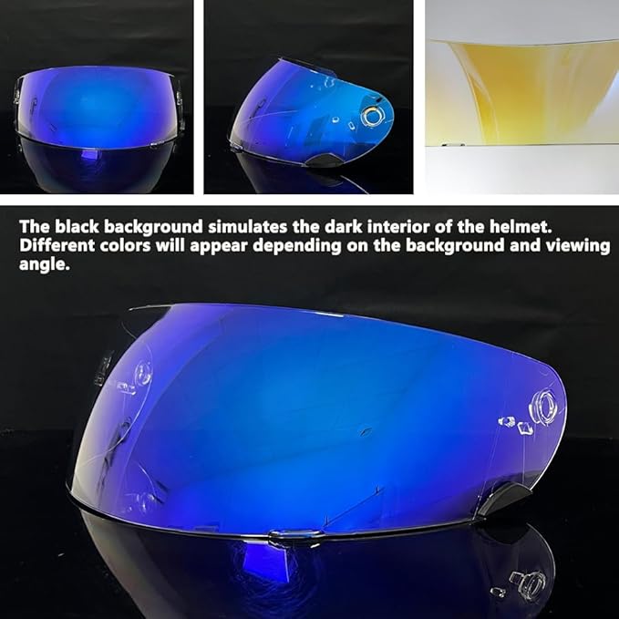 Qualifier DLX Helmet Visor,UV Protection Motorcycle Helmet Face Shield Compatible with Bell Qualifier DLX Mips/Qualifier/Star/Vortex/RS-1/RS-2/Revolver(Revo Clear Blue)
