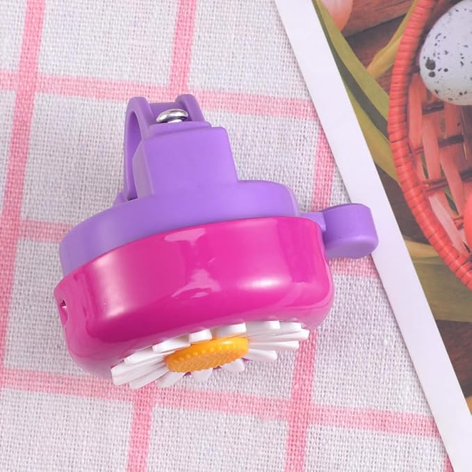 Rosy Chrysanthemum Flower Bike Bell for Girls - Crisp Clear Sound Bike Horn, Cute Toddler Bicycle Bell Attachment for Kids Tricycle Balance Bicycle