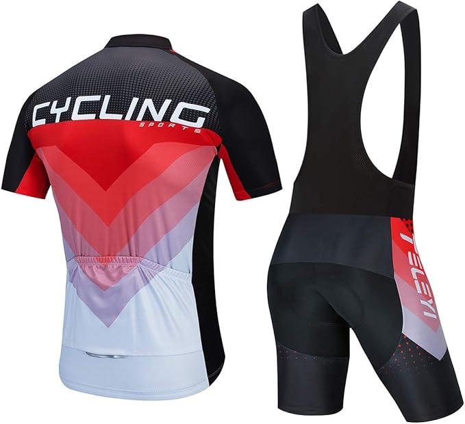 Men's Cycling Jersey Set, Summer Mountain Bike Clothing Short Sleeved Riding Jerseys