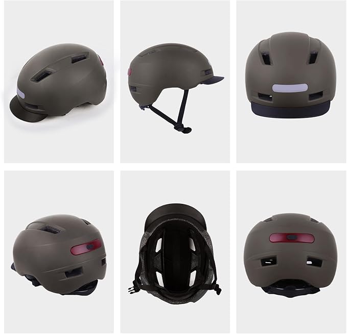 Bike Helmet, Shinmax Adult Cycling Helmet with USB Rechargeable LED Front and Back Light Bicycle Helmets for Men Women