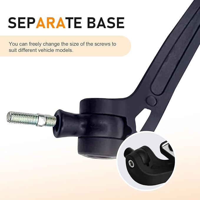 2 PCS Universal Motorcycle Rear View Mirrors with Installation Bolts, Convex Handlebar Mount Side Mirror Compatible with Scooter, ATV, Dirt Bike and Cruiser (Black)