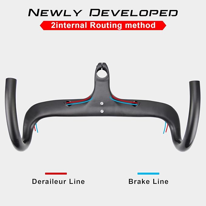 Aero Handlebars for Road Bike,road bike handlebars Yccyctrek 28.6mm integrated handlebar carbon integrated road handle bars aero bars for road bike 440 * 100mm