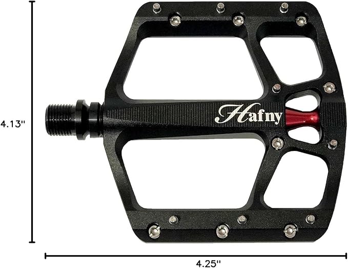 Hafny Aluminum Bike Pedals, CNC machined, Wide Sturdy Platform, HF-1400