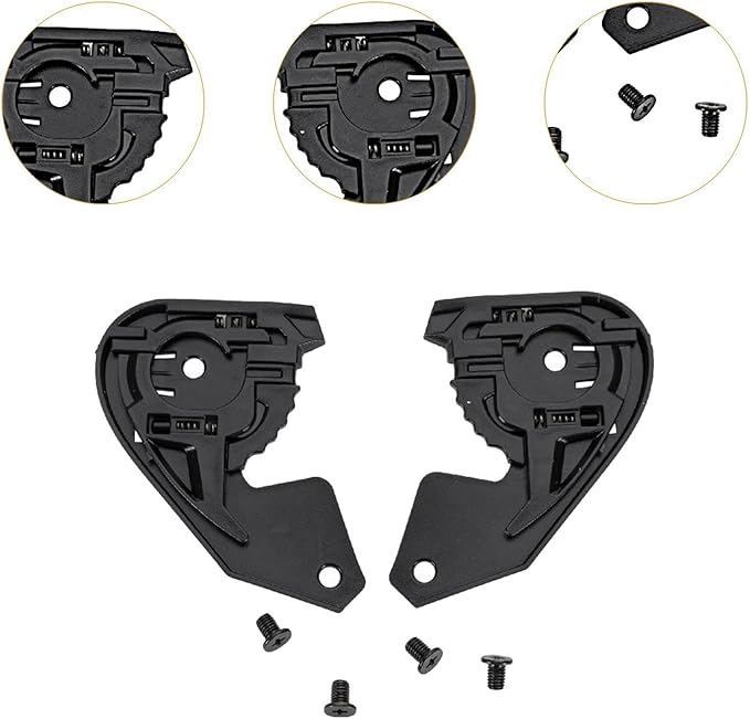 1 Piece FJMQHU Helmet Base Plate Replacement, Black PP Material Motorbike Helmet Visors Base for Stable Lens Fixing