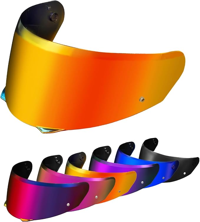 PSLER i90 Visor - HJ-33 Helmet Tinted Visor i90 Face Shield Motorcycle Helmet Visor for i90 HJ-33,Deep Gold Red