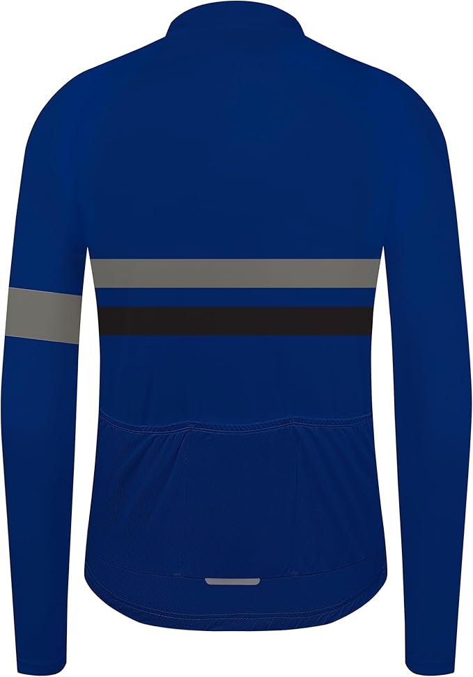 Coconut Ropamo CR Long Sleeve Cycling Jersey Mens, 3+1 Zipper Pockets Bicycle Tops Quick Dry Breathable Biking Shirt