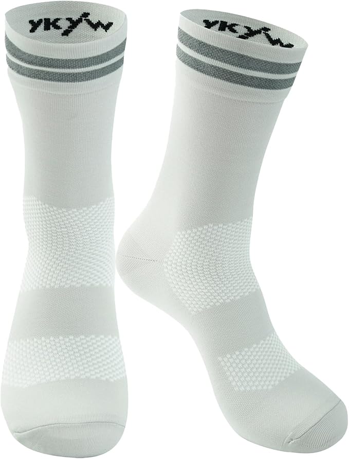 YKYWBIKE Cycling Socks for Men Women-Athletic Crew Bike Socks,Compression Biking Socks for Men Cycling,MTB Riding Socks