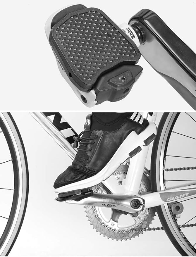Thinvik Bike Clipless Pedal Adapters for Look Keo Sprint/Classic/Max Carbon/Blade Carbon Ti Clipless Pedal Convert to Universal Platform Pedal