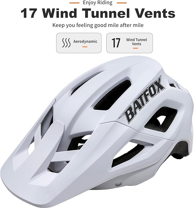 BATFOX NTA 8776 E-Bike & Mountain Bike Helmet for Adults Youth, E-MTB Cycling Helmet for Men Women (52-60CM)