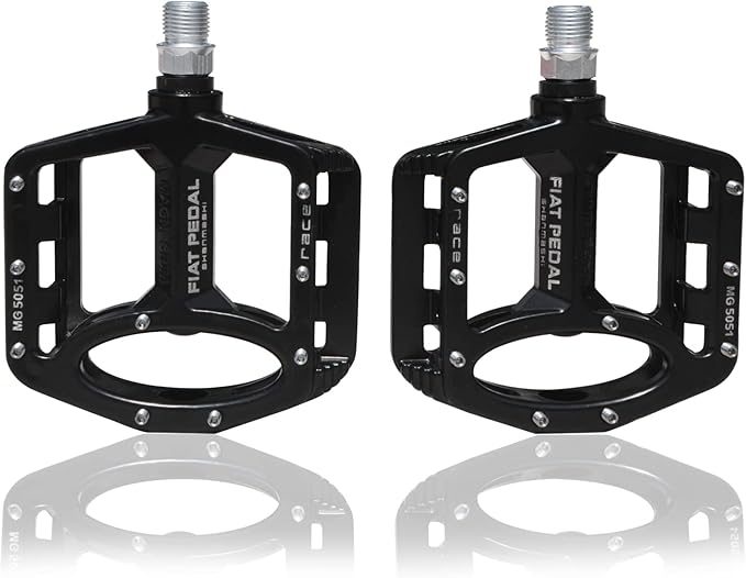 UPANBIKE Magnesium Alloy Bike Pedals 9/16'' Spindle Bearing High-Strength Non-Slip Large Flat Platform for Mountain Bike Road Bicycle