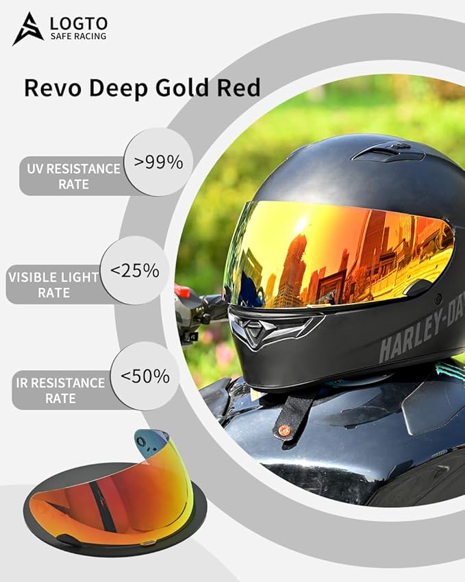 Replacement Motorcycle Helmet Visor Shield for Star RS-1 Vortex Qualifier Revolver Helmet Accessories Universal