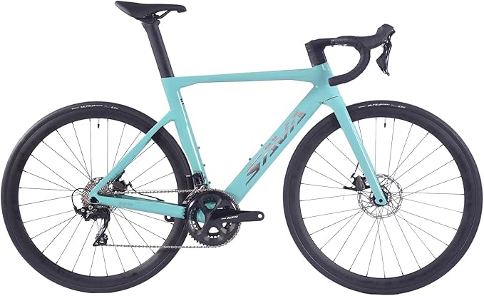 SAVADECK Carbon Road Bike, T800 Carbon Fiber Frame 700C Racing Bicycle with Shimano 105 R7000 22 Speed Groupset and Mechanical Disc Brake, Ultra-Light Carbon Bike for Adult.