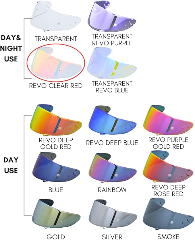 CWR-F1 Shield for RF-1200 Visor X14 NXR RF-SR Z7 Motorcycle Helmet Visor Replacement Sun Protection Anti-Scratch, Universal