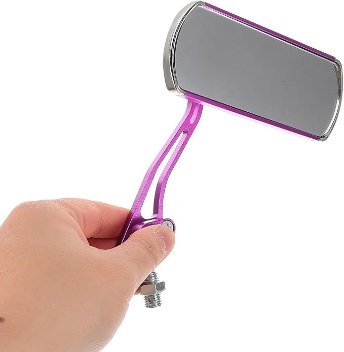 2pcs Bicycle Side View Mirrors for Motorcycles and Scooters, Adjustable Purple Rearview Bike Mirrors for Handlebars, Mountain Bike and Ebike Accessories