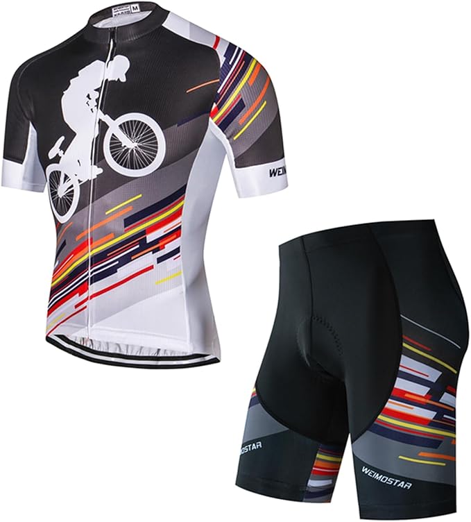 Cycling Jersey Men Full Zip Bike Shirt Racing Top Bicycle Clothing