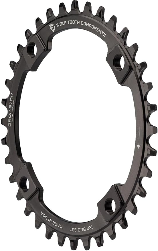 Wolf Tooth 120 BCD Mountain Gravel Bike Chainrings for SRAM XX (36 Tooth, Drop-Stop A, MTB)