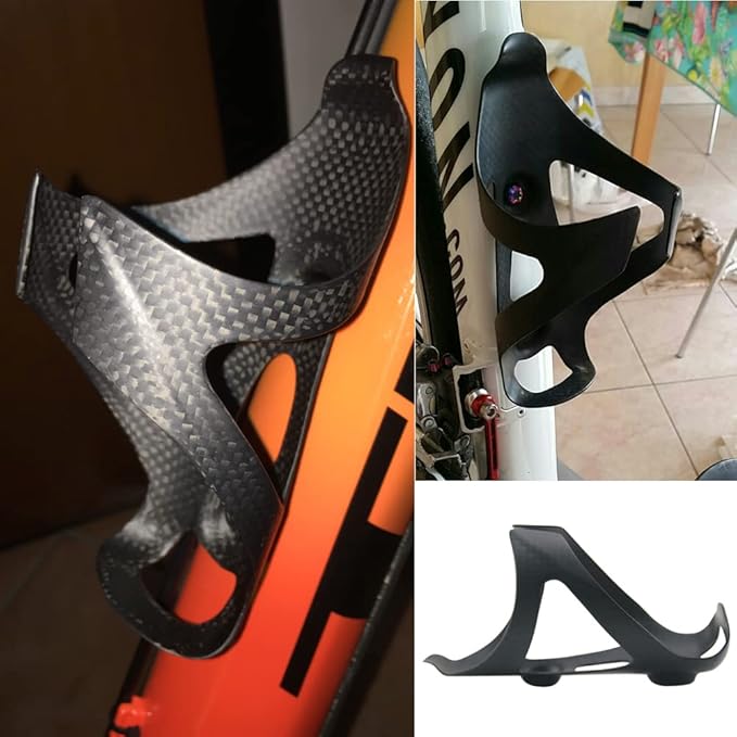 [US Stock] RXL SL Full Carbon Fiber Water Cup Cage Carbon MTB Road Bike Bicycle Water Bottle Holder Super Light 3K Gloss 20g Black White