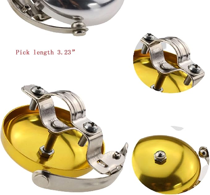 NC Bike Bell Classic Bicycle Bell for Bike Ring Bell with Loud Sound Bells Retro Bell Horn Riding Accessories for Road Mountain Bike Handlebars Adults