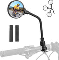ROCKBROS Bike Mirror Handlebar Mount 360°Rotatable Adjustable Bicycle Rear View Mirror HD Wide Angle Clear Acrylic Convex Safe Bike Mirror for Mountain Road Bike Electric Motorcycle