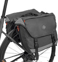 Bike Panniers for Rear Rack, 25L-35L Expandable Double Bicycle Saddle Bag, Water-Resistant Cycling Luggage Pack with Secure Drawstrings & Reflective Trims for Ebike Commuter Grocery Travel