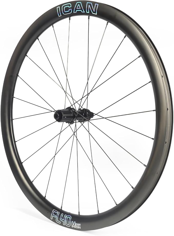 ICAN FL40/50 Max 1347g/1370g/1395g Carbon Disc Road Bike Wheelset 23mm Inner Width 700C 36T Ratchet System Hub