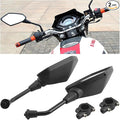 2PCS Motorcycle Mirrors, Dirt Bike Rearview Side Mirror for Handlebar, Adjustible Motorbike Convex Rear View Mirror with 10MM Threaded Bolt, Compatible with Scooter, UTV, ATV