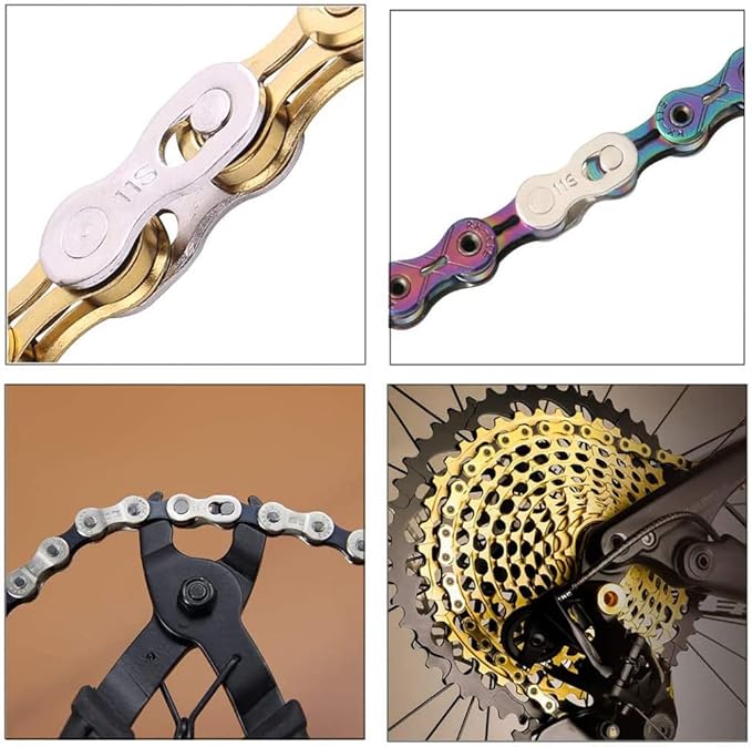 4 Pairs Bicycle Missing Link 1/6/7/8/9/10/11/12 Speed Chain Reusable Steel Bike Chain Link