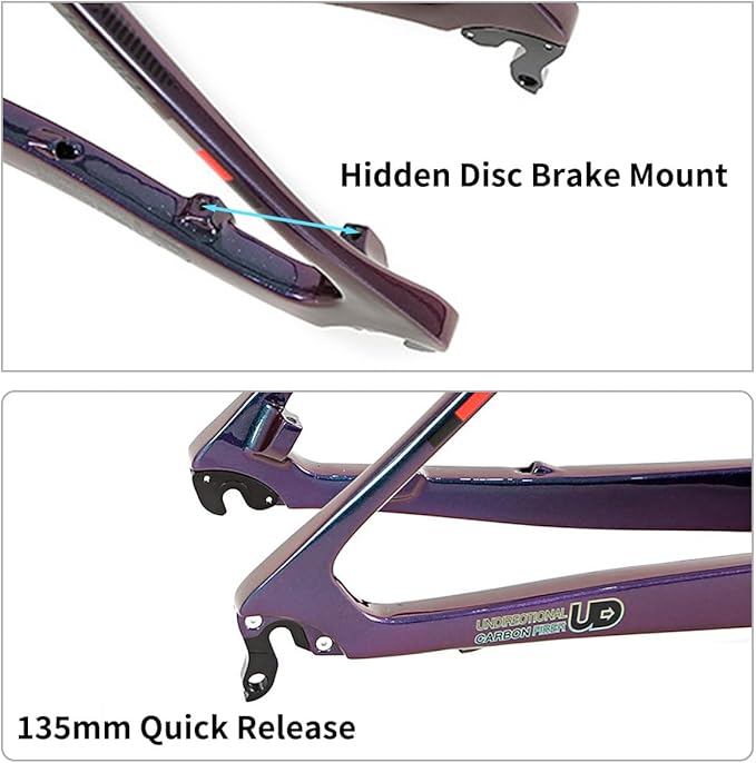 Carbon Fibre Mountain Bike Frame 27.5/29er 15/17/19in XC Cyclocross Disc Brake Bikes Frame 135mm QR Shifter Brake Internal Routing Press-in BB92*41mm(Dark Gray,29 * 19")