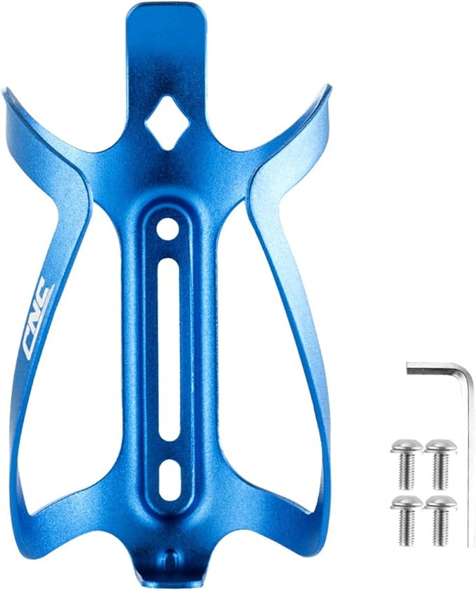 CNC Bike Water Bottle Holder, Bike Water Bottle Cage for Road Bike/Mountain Bike，2-Pack，Blue