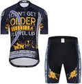 Men Cycling Jersey Set Cycle Short Sleeve Shirt and 3D Cushion Shorts Padded Suit Biking Top