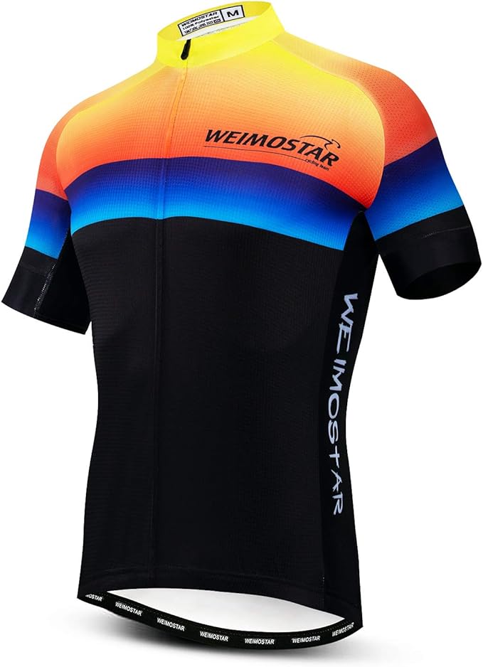 Men's Cycling Jersey Short Sleeve Bike Shirts Bicycle Jacket with Pockets