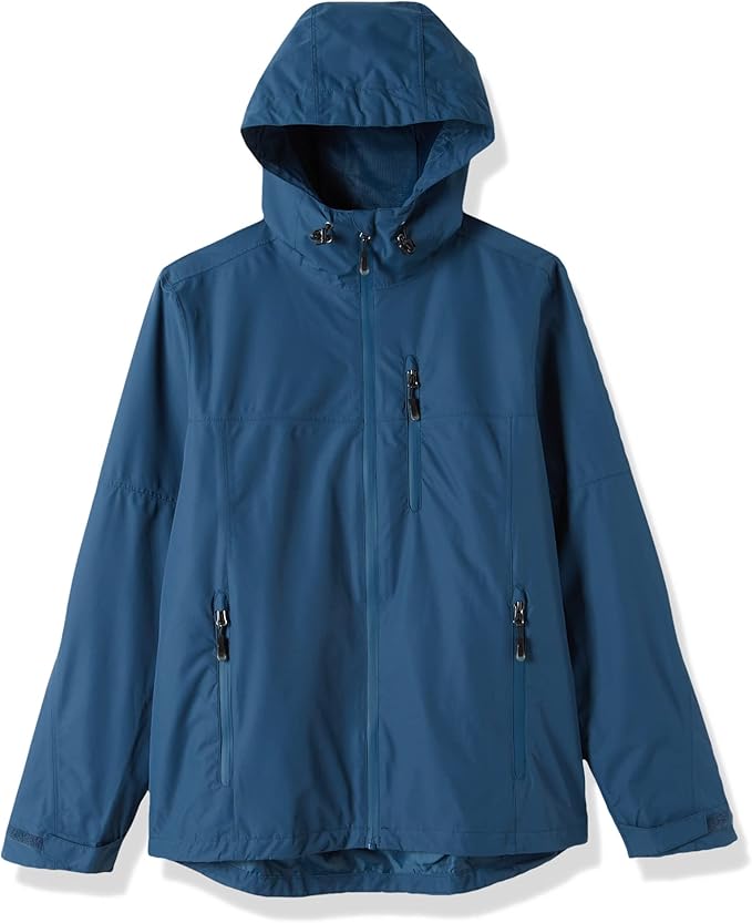 Outdoor Ventures Men's Packable Rain Jacket Waterproof Lightweight Raincoat with Hood Windproof Cycling Jackets