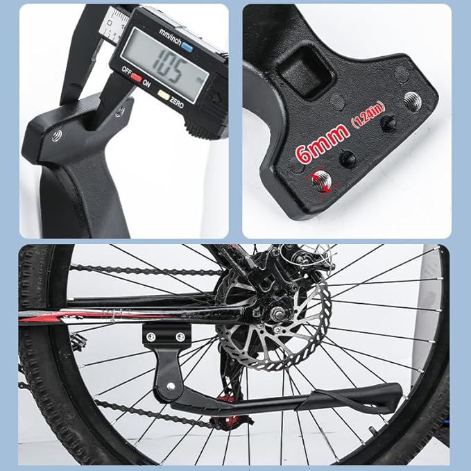 Bike Stand for Specialized Stumpjumper FSR Stumpjumper FSR Comp, Height Adjustable Bike Kickstand for Adult Non-Slip Aluminum Rear Side Bicycle Stand Stability Easy to Install,Double Hole