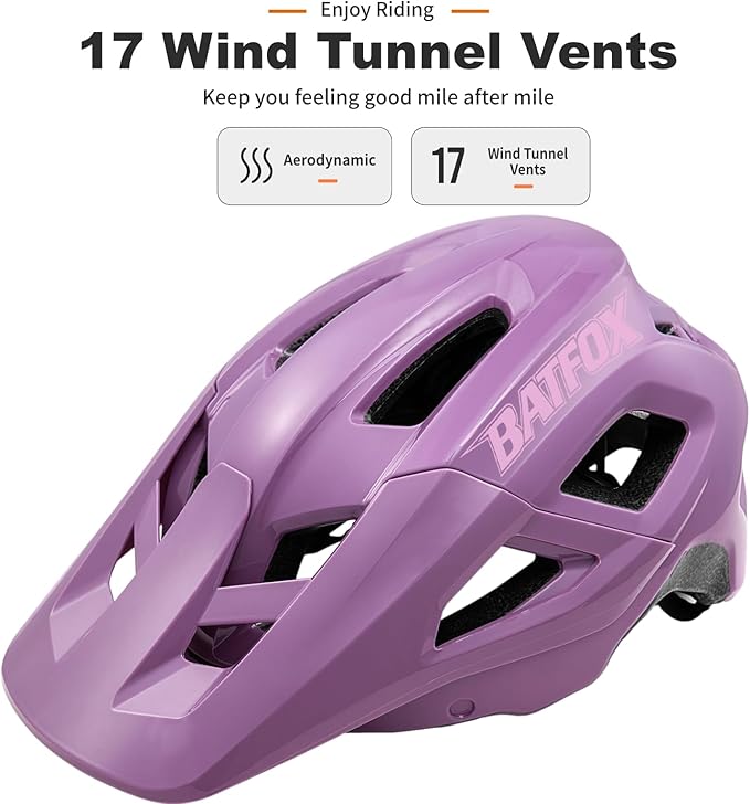 BATFOX NTA 8776 E-Bike & Mountain Bike Helmet for Adults Youth, E-MTB Cycling Helmet for Men Women (52-60CM)