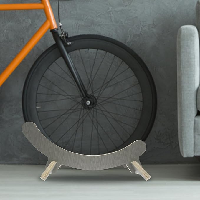 Craft Wooden Bike Stand, Wooden Bike Display Stand Floor Bicycle Rack, Wheel Display Stand Bike Display Stand for Apartment, Space Saving Bicycle Display Stand for Apartment, Office, Garage