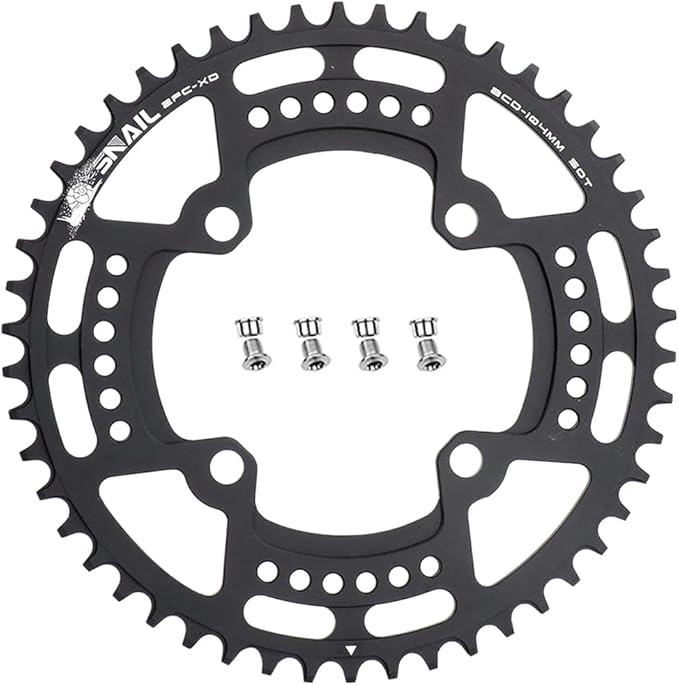 CYSKY 104 BCD Chainring 30T to 52T Narrow Wide Chainring with Sprocket Bolts for 1x Set-up Road Bike Mountain Bike BMX MTB Gravel Ebike