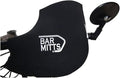 BAR MITTS Attachable Extra Large Black Mountain Bike Extreme Cold Pogies fits Flat Handlebars with Bar End Mirror | Waterproof | Easy Installation | Safety Reflection Logo