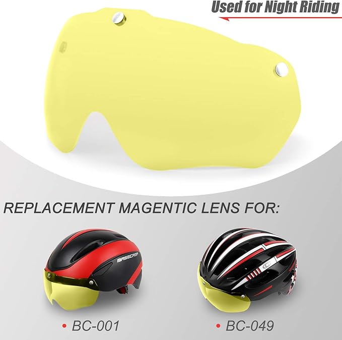 Shinmax Bike Helmet Magnetic Visor Removable Goggles Shield Only for Cycling Helmet in Model Bc-049&Bc-001&Bc-002