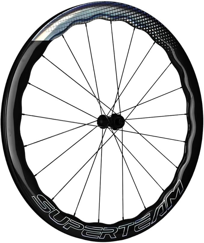 SUPERTEAM Carbon Disc Wheel 50CU-28-CC Tubeless 700C Cycling Wheel Black