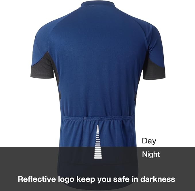 ARSUXEO Men's Short Sleeves Cycling Jersey Bicycle Biking Bike Shirt 636